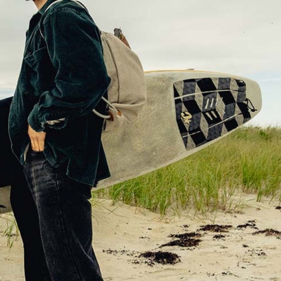 LocTote Flak Sack Sport Drawstring Backpack Gray Black Brass Combo Lock - Picture 9 of 9